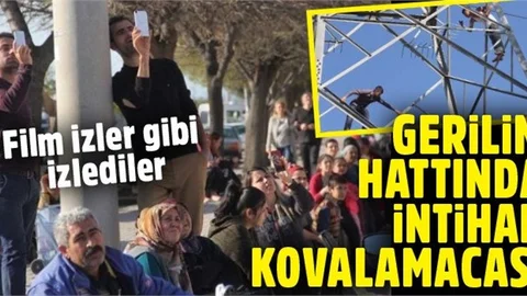 Yüksek gerilim hattında intihar girişimi