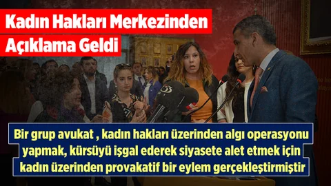 Mersin Barosu Kadın Hakları Merkezinden Açıklama