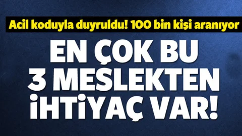 100 bin kişi aranıyor! İşte en çok aranan meslek