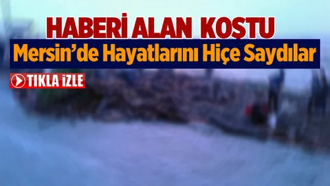 Mersin'de Selde Odun Kapma Yarışı 