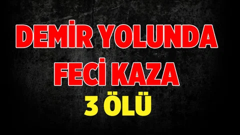 Demiryolu Tamir Aracı Devrildi