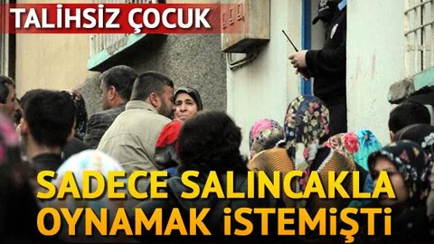 Salıncakla Oynamak İsterken Boynuna İp Dolandı