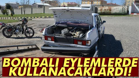  Bombalı eylemlerde kullanılacak 1 otomobil, 4 motosiklet yakalandı