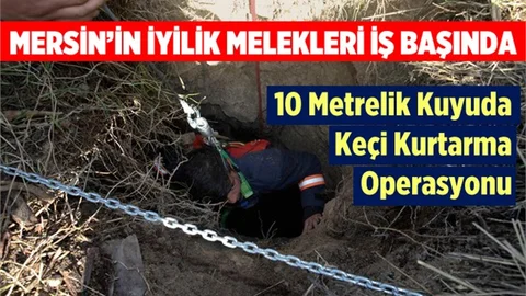 Mersin İtfaiyesin’den Gebe Keçi Operasyonu