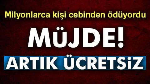 Tıbbi malzemeler artık ücretsiz!