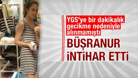 "YGS'ye 1 dk geç kaldı, bunalıma girdi, intihar etti"