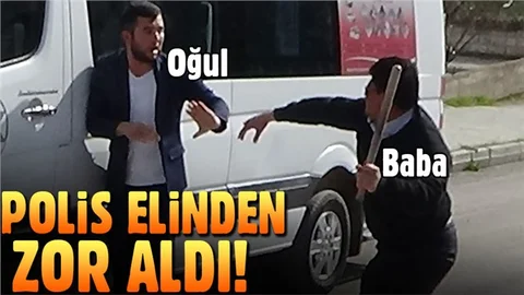 Baba kazayı gördü, çılgına döndü...