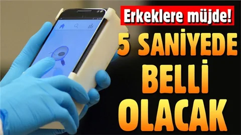 Erkeklere müjde! Cep telefonundan sperm testi yapılabilecek