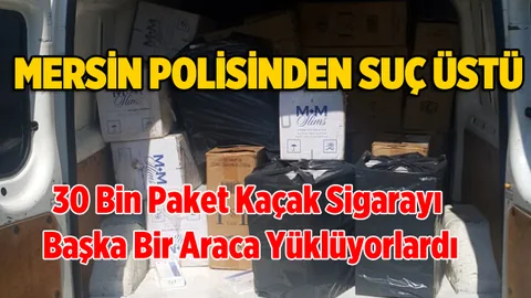 Mersin'de 30 Bin Paket Kaçak Sigara Ele Geçirildi
