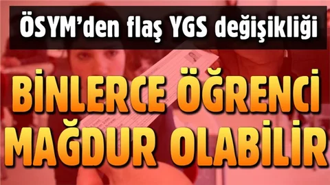 ÖSYM'nin flaş YGS kararı