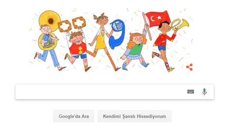 Google'den 23 Nisan Çocuk Bayramına Özel Doodle