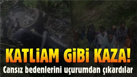 Trabzon'da yayla yolunda feci kaza: 4 ölü, 3 yaralı