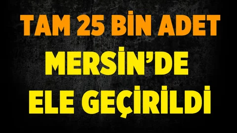 Mersin'de 25 Bin Captagon Hap Ele Geçirildi
