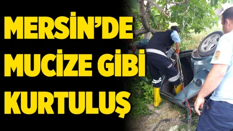 Mersin'de Mucize Gibi Kurtuluş. Hurdaya Dönen Araçtan Sağ Çıktı