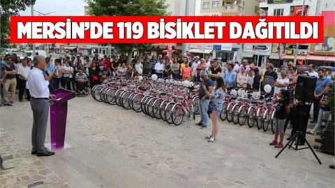 Mezitli Belediyesi 119 Bisiklet Dağıttı