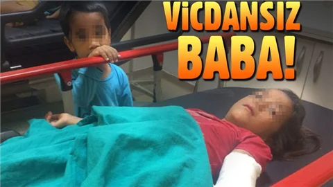 Alkolik baba hem eşini hem kızını hastanelik etti