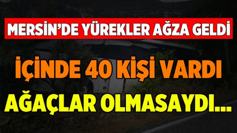 Mersin'de Yolcu Otobüsü Kaza Yaptı