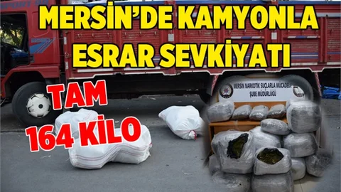 Kepek Yüklü Kamyonda 164 Kilo Esrar Elegeçiridli