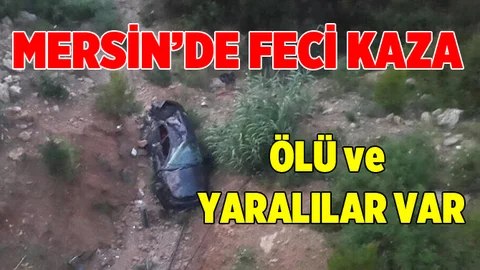 Mersin'de Araba Uçurma Yuvarlandı