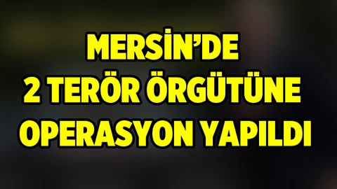 Mersin'de 2 Terör Örgütüne Operasyon Yapıldı