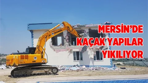 Akdeniz Belediyesi Kaçak Yapıları Yıkıyor