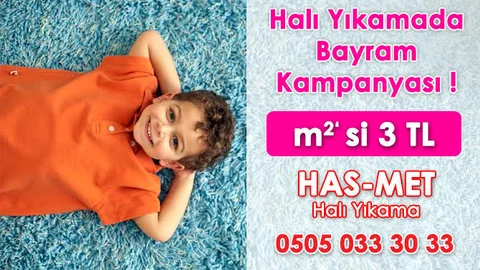 Mersin'de Halı Yıkamada Bayram Kampanyası - M2 si 3 TL.