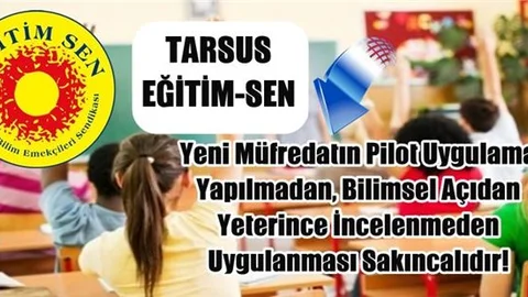 Tarsus Eğitim-Sen'den yeni müfredat eleştirisi