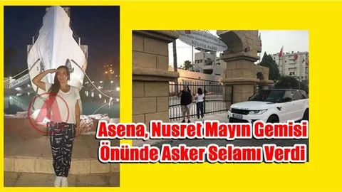 Ünlü İsim Asena, Nusret Mayın Gemisi Önünde Asker Selamı Verdi