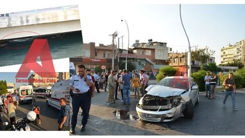 Tarsus’ta araç Cetvel kanalına uçtu: 4 kişi…