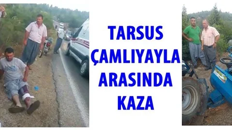 Çamlıyayla Yolunda Kaza, Tak Tak Tarım Aracı Kaza Yaptı: 3 Yaralı