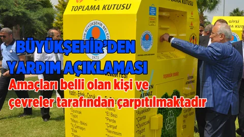 Büyükşehir'den Yardım Kutuları ile İlgili Açıklama Geldi
