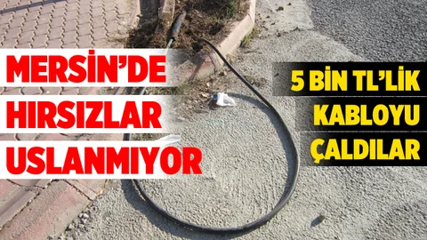 Mersin'de Kablo Hırsızlığı