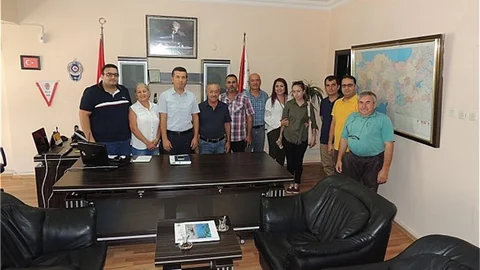 Anamur'lu Gazetecilerden İlçe Emniyet Müdürüü Güngör'e Ziyaret