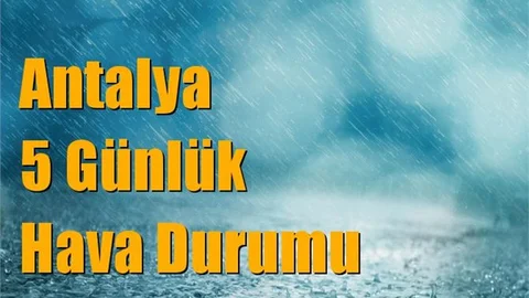 Antalya Hava Durumu (5 Günlük)