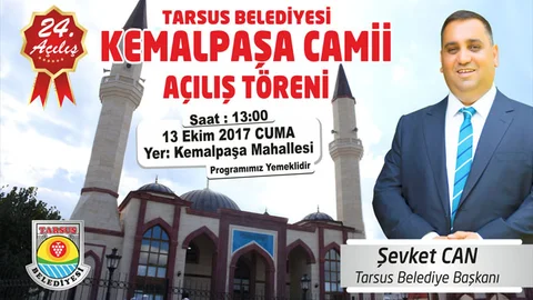 Tarsus'ta Kemalpaşa Cami Cuma Günü Açılıyor