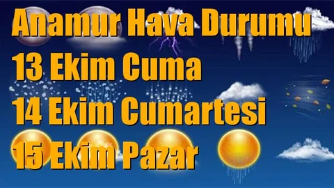 Anamur Hava Durumu; 14 Ekim Cumartesi, 15 Ekim Pazar, 16 Ekim Pazartesi tahminler