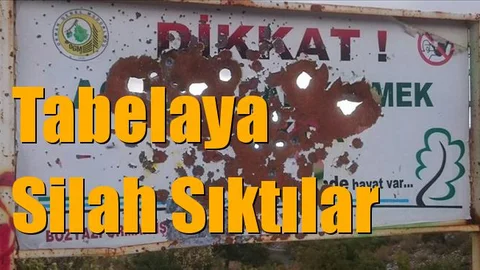 Mersin'de Tabelaya Silah Sıktılar