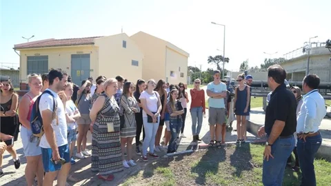 Avrupalı Öğrenciler Erdemli Atıksu Arıtma Tesisini Gezdiler