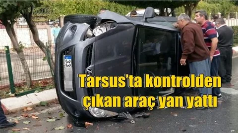 Yağışın Ardından Kayganlaşan Yolda Kaza Meydana Geldi