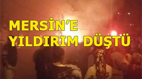 Mersin Erdemli'de Yıldırım Düştü! Yıldırımın İsabet Ettiği Noktada Yangın Çıktı