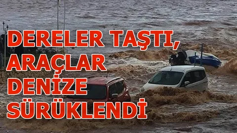 Mersin Erdemli de Sel Meydana Geldi, Aşırı Yağışlar Dereleri Taşırdı