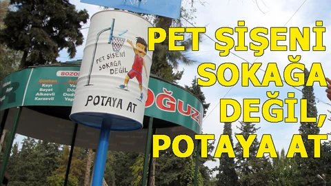 Toroslar'da Yeni Proje "Pet Şişeni Sokağa Değil, Potaya At"