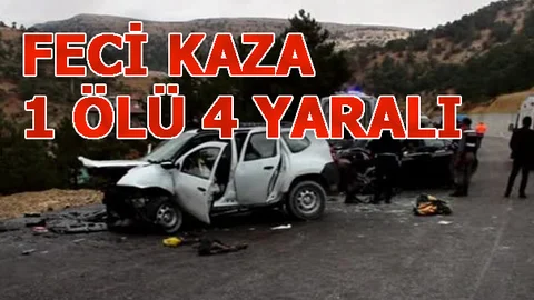 Mersin Mut'ta Trafik Kazası: 1 Ölü, 4 Yaralı