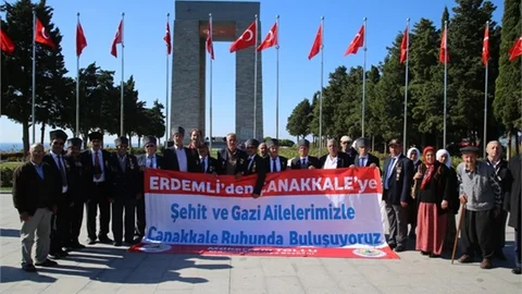 Erdemli'de Yaşayan Şehit ve Gazi Aileleri Çanakkale Ruhunda Buluştular