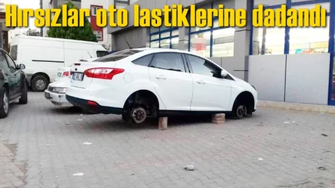 Hırsızlar Oto Lastiklerine Dadandı