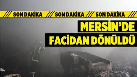 Mersin'de İşyeri Yangını