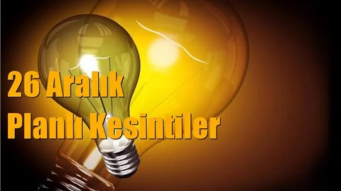 Mersin Elektrik Kesintisi: 26 Aralık 2017 Salı Günü Kesintileri