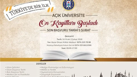 Kütahya Belediyesinden Bir İlk: Açık Üniversite