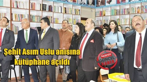 Tarsus Şehitishak İlkokulunda Şehit Asım Uslu Anısına Kütüphane Açıldı