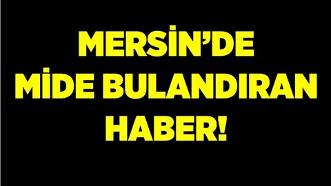 Mersin'den İğrenç Haber